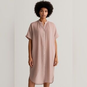 Monk & Lou Sheer Oversized Shirt Dress